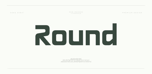 Round minimal modern alphabet fonts. Typography minimalist neon urban digital fashion future creative logo font. vector illustration

