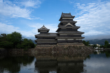 Matsumoto Castle or Crow Castle in Summer, is one of Japanese premier historic castles in easthern...
