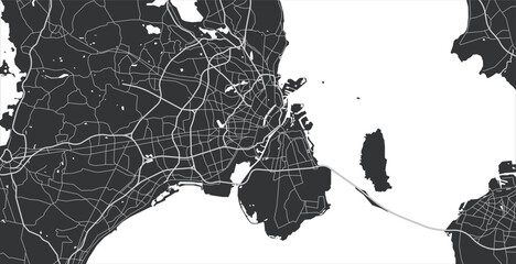 Layered editable vector illustration outline of Copenhagen,Denmark.