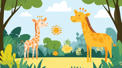 World Wildlife Conservation Day: Majestic Elephant and Giraffe in Natural Habitat