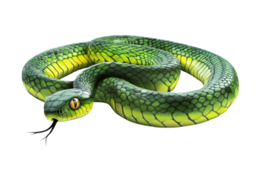 Javanese cobra snake isolated on white, snake habitat in Java Indonesia, Naja sputatrix PNG