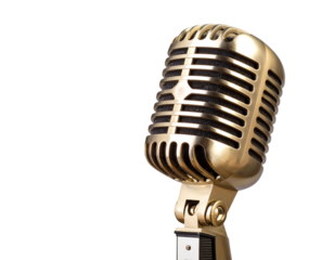 Black studio Microphone. Modern mic