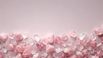 Fototapeta premium Soft pink gemstone pattern on a subtle gradient background