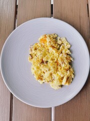 Egg Omelet on a white plate