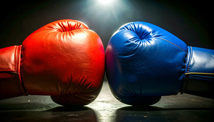 Boxing Gloves Confrontation.