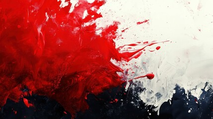 POLISH FLAG ink drop artwork 