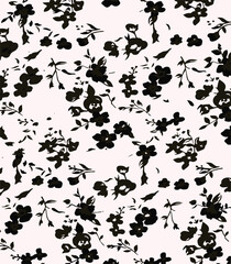 botanical floral, vector, seamless pattern,  leaves, big set ,background with flowers.