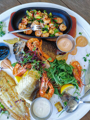 snapshot of restaurant food plate, close-up