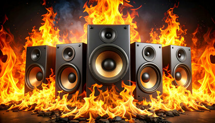 Burning Speakers with Fiery Music.