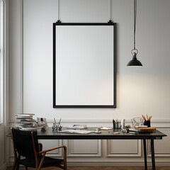 Empty frame on a desk