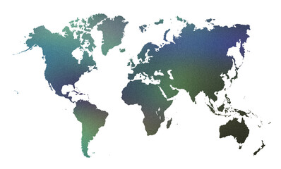 world map gradient transparent png or world map sticker, badge or world map icon.