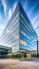 Modern building with a large glass fa?ade and a minimalist design