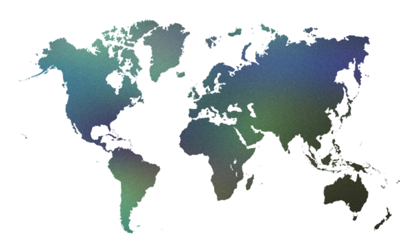 world map gradient transparent png or world map sticker, badge or world map icon.