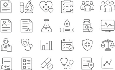 Medical health care icons healthcare