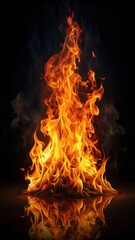 Fototapeta premium Fiery splendor on dark canvas
