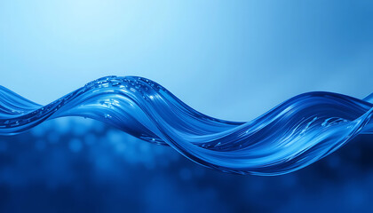 abstract blue background with waves, 4K and HD image