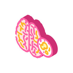 creutzfeldt jakob disease isometric icon vector illustration