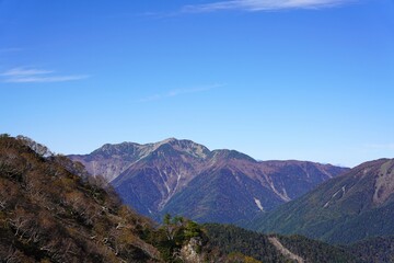 南アルプス　鳳凰三山　地蔵岳から望む仙丈ケ岳
