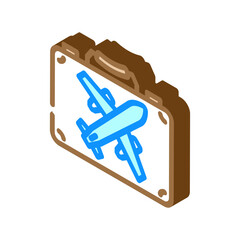 travel friendly isometric icon vector illustration