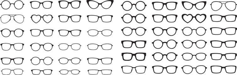 Various eyeglasses styles and shapes spectacles eyewear