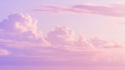 Obraz premium Ethereal cloud formations in pastel pink and purple, soft gradient perfect for overlay text