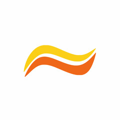 Orange Wavy Ribbon