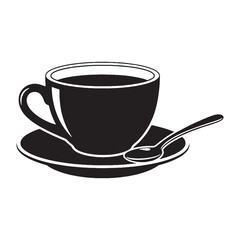 Morning comfort in shape and style – Coffee silhouette illustrated with soft Coffee vector – Coffee illustration

