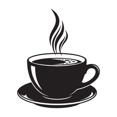 Steam, simplicity, and soul – Coffee silhouette rendered in smooth Coffee vector – Coffee illustration

