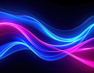 Naklejka premium Abstract neon waves