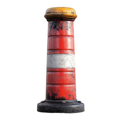 Traffic pole isolated on transparent background.
