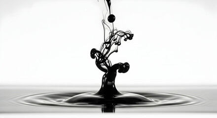 Abstract ink splash on water