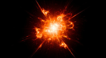 Abstract orange energy explosion