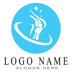 Bone care healt logo symbol abstract design vector logo