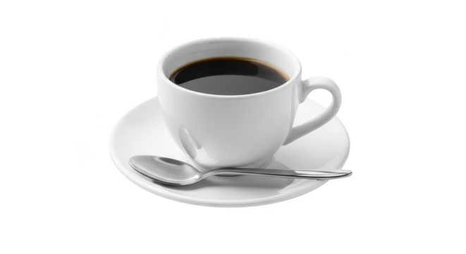 Cup Of Black Coffee Closeup