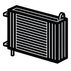 Psychologist element isolated heat exchanger on white background
