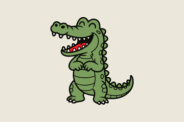 crocodile silhouette Vector