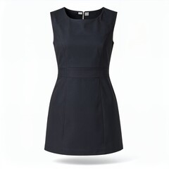 Elegant sleeveless dress in a subdued tone, showcasing minimalist design on white background