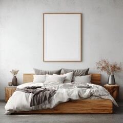 Modern bedroom interior mockup (4)