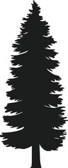 Fototapeta premium Pine Tree Silhouette Vector for Nature and Outdoor Themed Designs