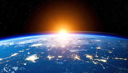 Obraz premium Earth sunrise from space (14)