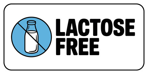 Lactose-Free Product Label Design A Simple, Clean Graphic