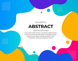 Modern Colorful Abstract Background with Wavy Shapes and Text Space