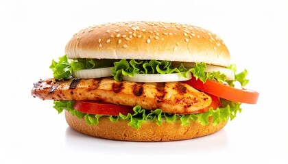 Grilled chicken burger