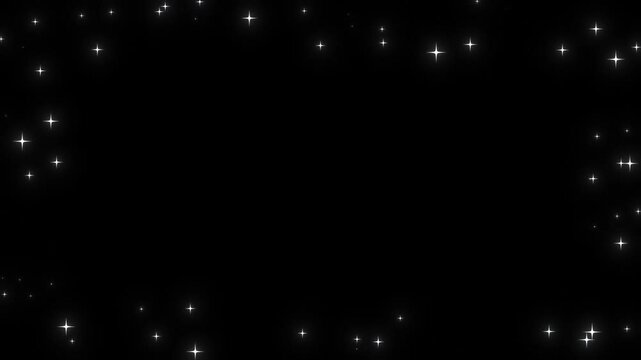 キラキラ光る枠のエフェクト背景動画
