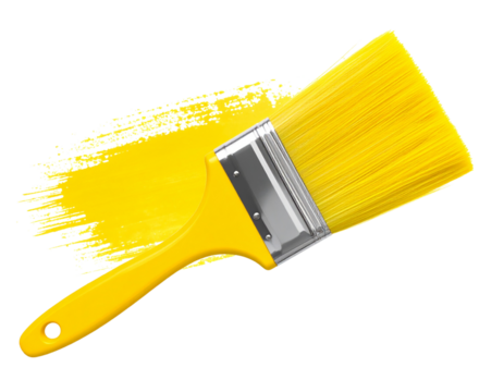 Vector realistic kitchen knife on an isolated transparent background. Knife png. Kitc - Firefly_yellow brush and shadow isolated on transparent background yellow watercolor 