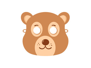 png funny animal cartoon face party children mask set cute flat photobooth costume design wild printable jungle icon head celebration holiday vector beast

