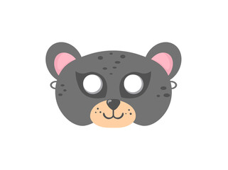 png funny animal cartoon face party children mask set cute flat photobooth costume design wild printable jungle icon head celebration holiday vector beast

