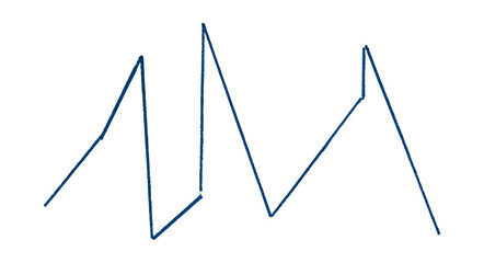 Blue ink pen line, underline, isolated on transparent background. Simple ink pen scribble effect, perfect for business and school presentation design.