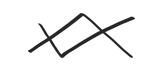 Black ink pen line, underline, isolated on transparent background. Simple ink pen scribble effect. Perfect for business and school presentation design.