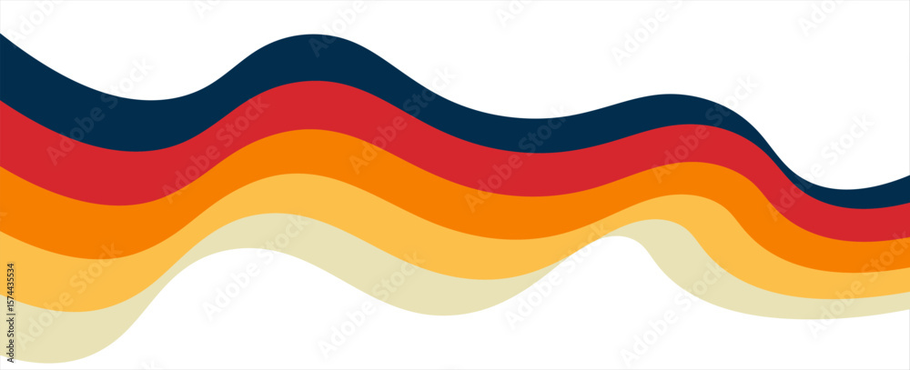 Poster abstract gradient color swirl shapes. vector graphics with wavy lines in rainbow colors. colorful li